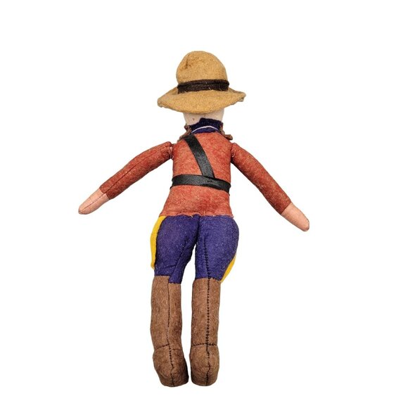 1940s Royal Canadian Mounted Police Doll Hand Painted Face - Picture 3 of 10
